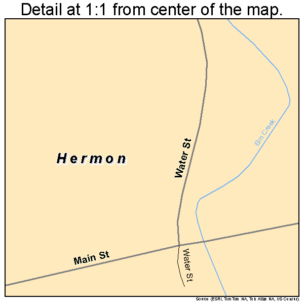 Hermon, New York road map detail