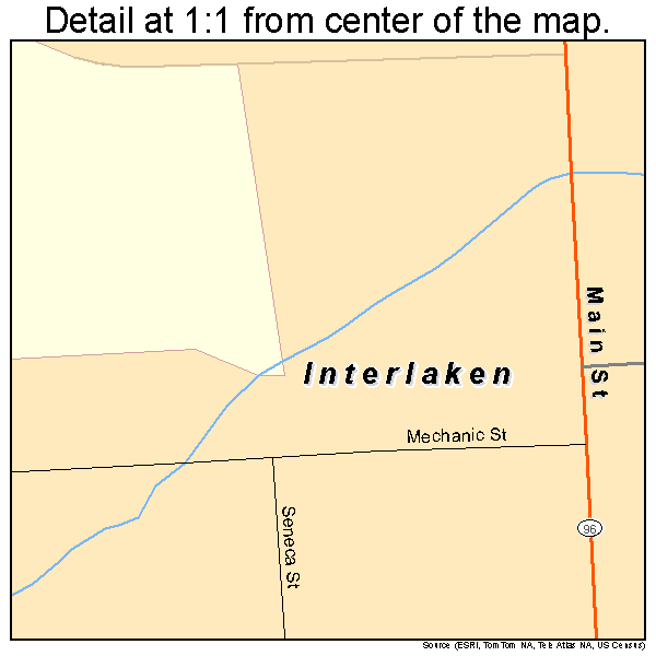 Interlaken, New York road map detail