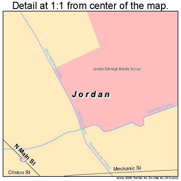 Jordan New York Street Map 3638825