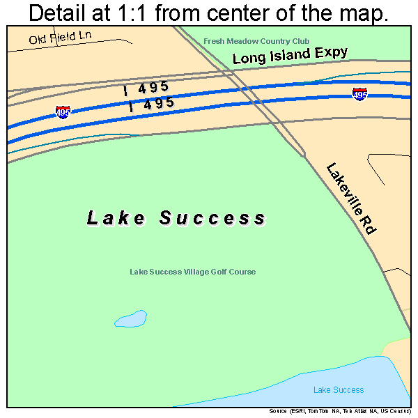 Lake Success, New York road map detail