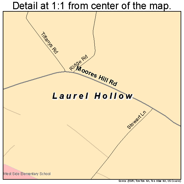 Laurel Hollow, New York road map detail