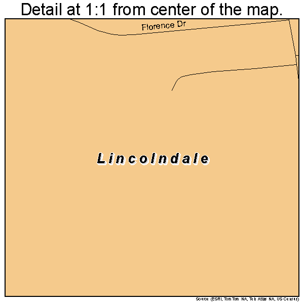 Lincolndale, New York road map detail