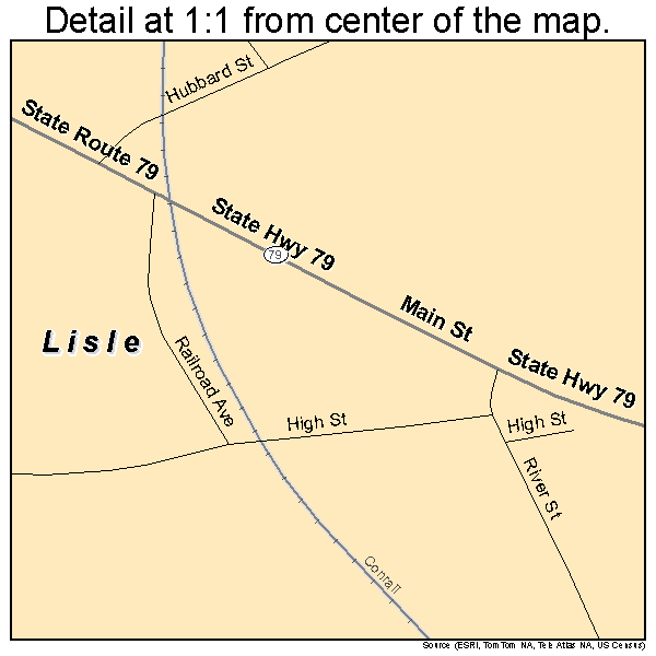 Lisle, New York road map detail