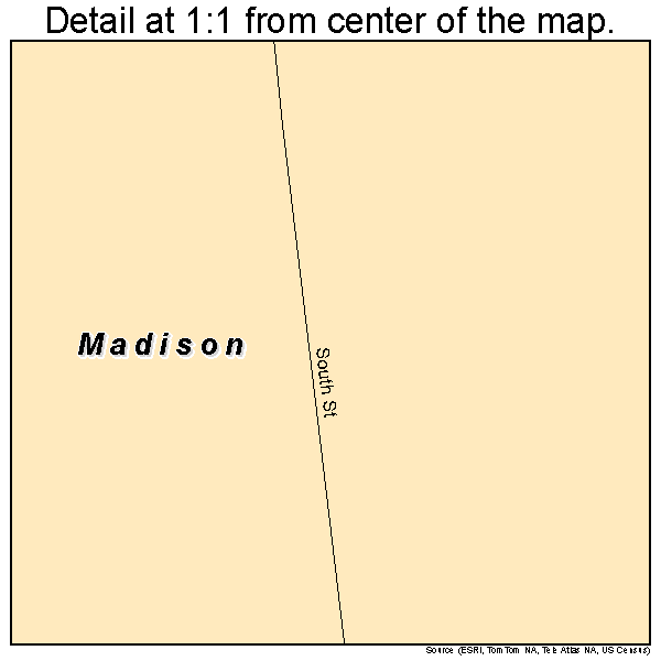 Madison, New York road map detail