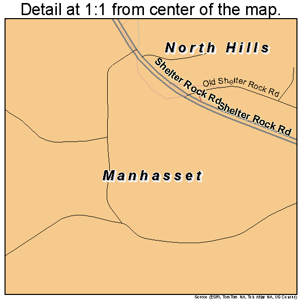 Manhasset, New York road map detail