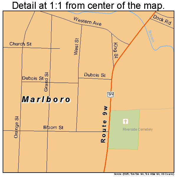 Marlboro, New York road map detail