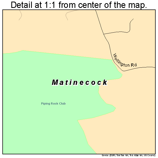 Matinecock, New York road map detail