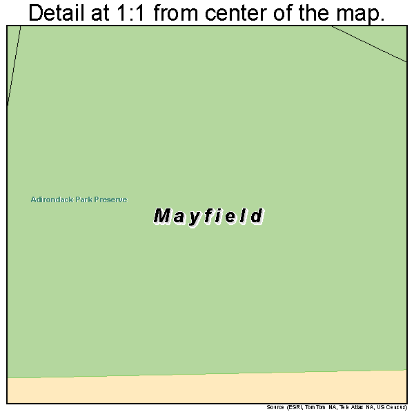 Mayfield, New York road map detail