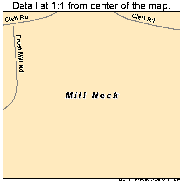 Mill Neck, New York road map detail