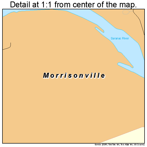 Morrisonville, New York road map detail