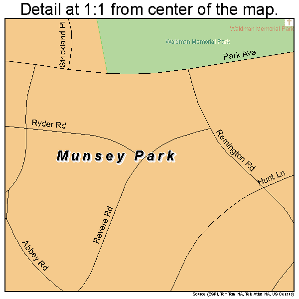 Munsey Park, New York road map detail