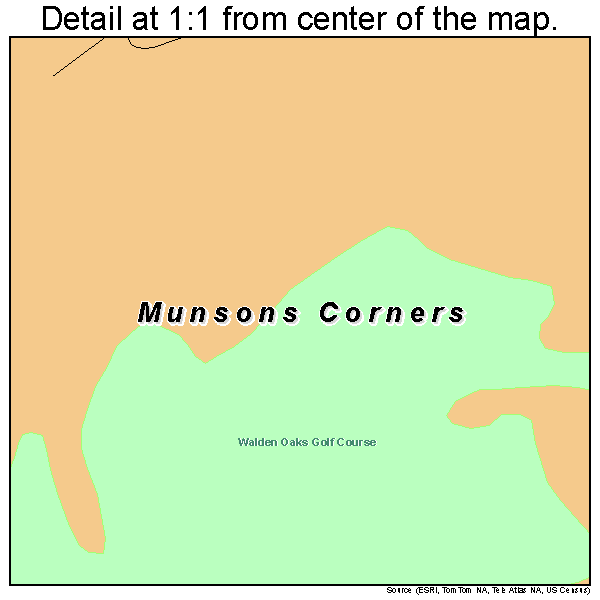 Munsons Corners, New York road map detail