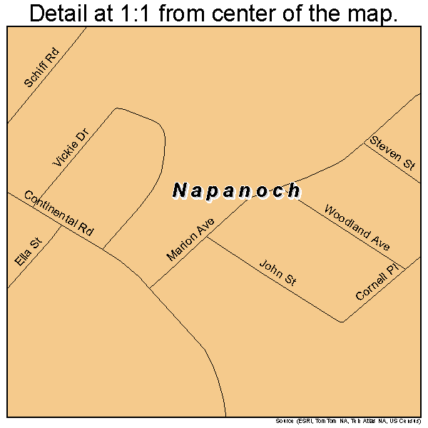 Napanoch, New York road map detail