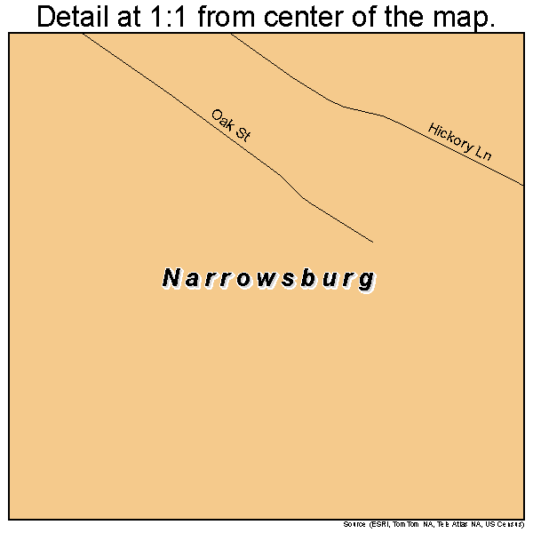 Narrowsburg, New York road map detail