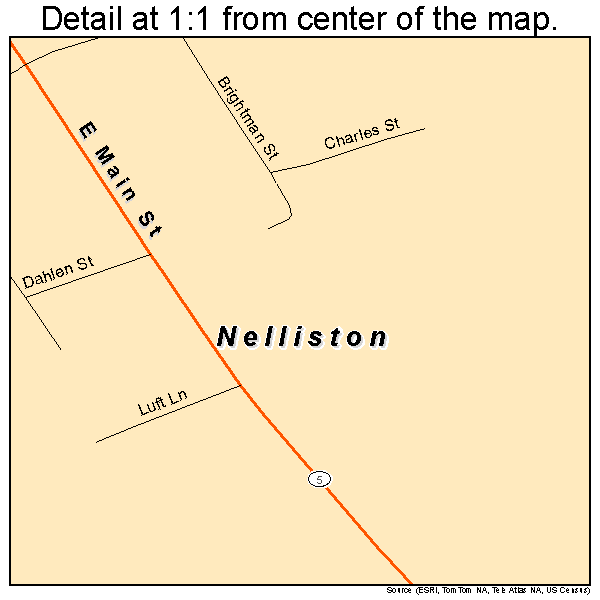 Nelliston, New York road map detail