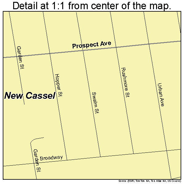 New Cassel, New York road map detail