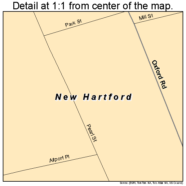New Hartford, New York road map detail