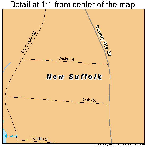 New Suffolk, New York road map detail