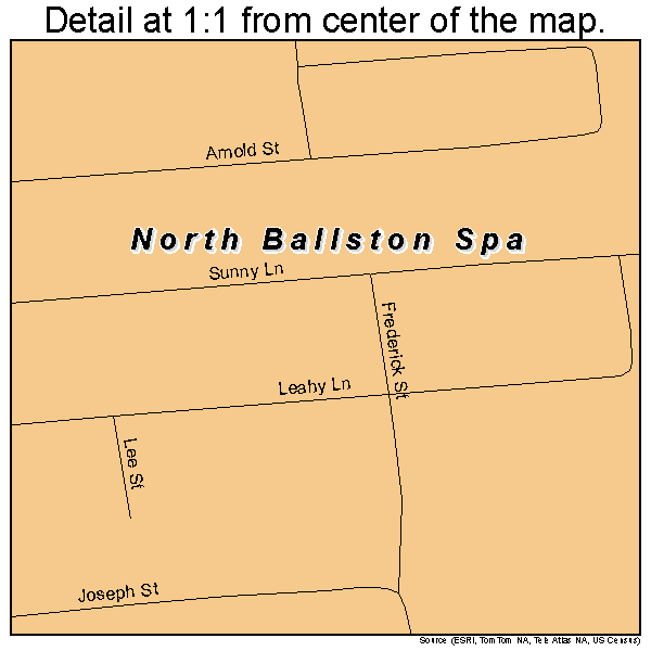 North Ballston Spa, New York road map detail