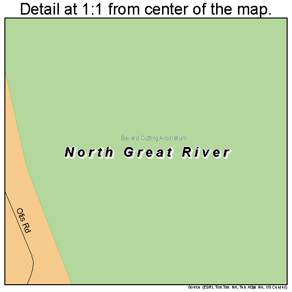 North Great River, New York road map detail