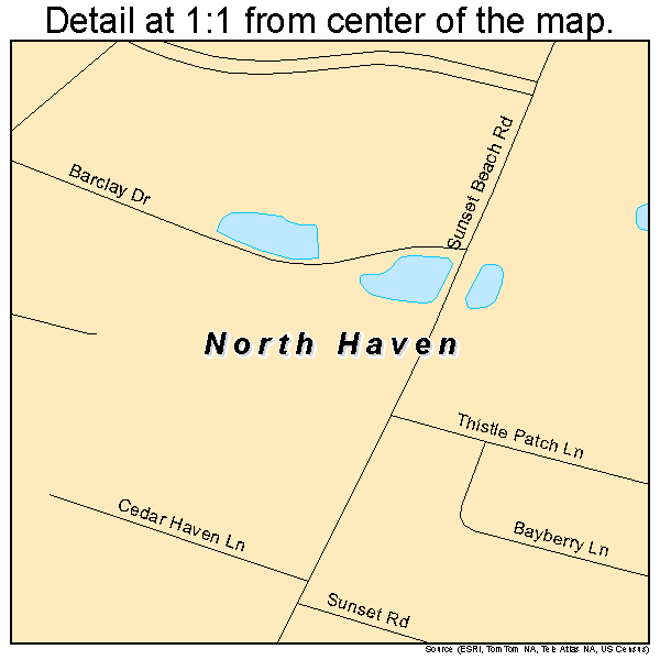 North Haven, New York road map detail