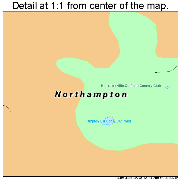 Northampton, New York road map detail