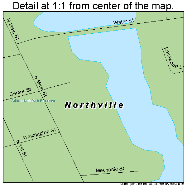 Northville, New York road map detail