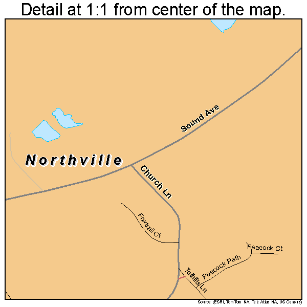 Northville, New York road map detail
