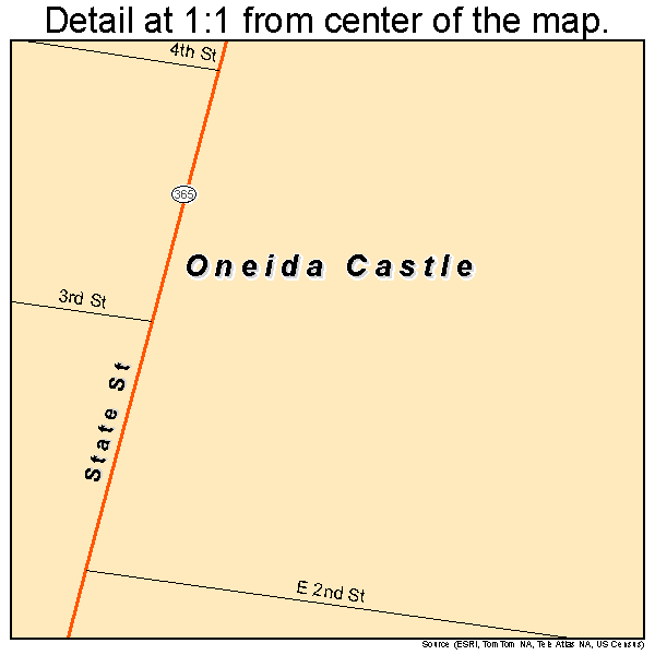 Oneida Castle, New York road map detail