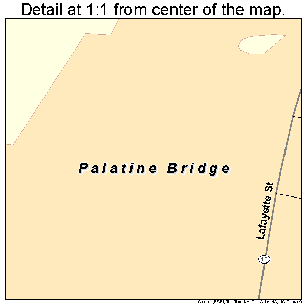 Palatine Bridge, New York road map detail