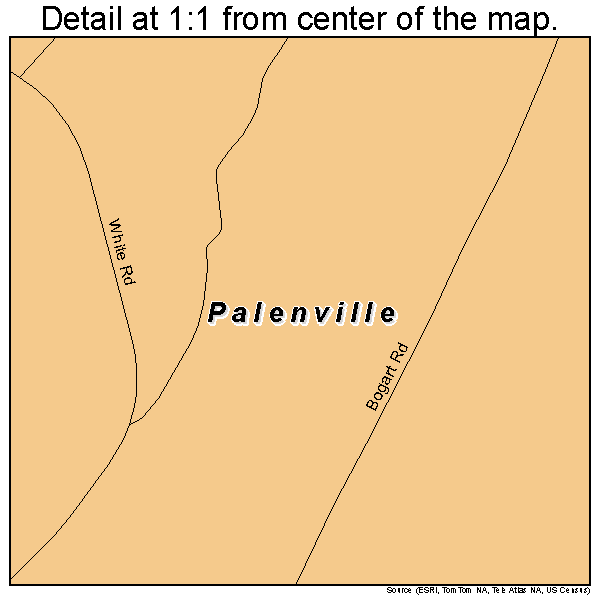 Palenville, New York road map detail