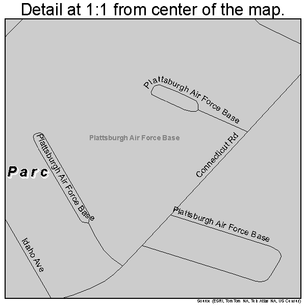 Parc, New York road map detail