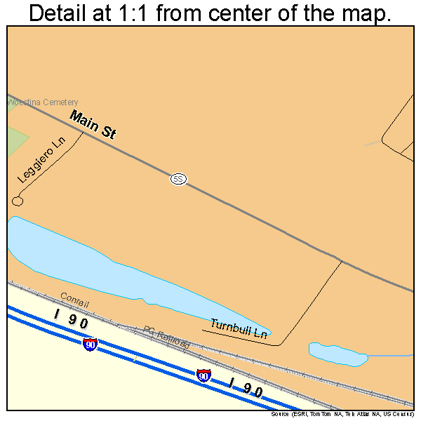 Pattersonville-Rotterdam Junction, New York road map detail