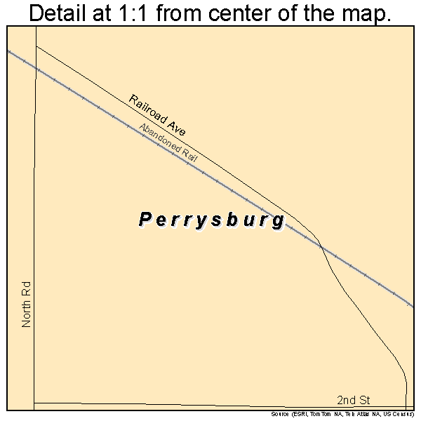 Perrysburg, New York road map detail