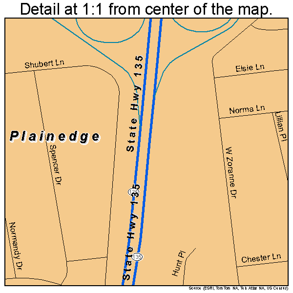 Plainedge, New York road map detail