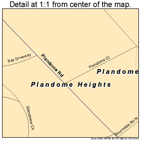 Plandome Heights, New York road map detail