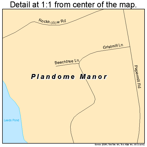 Plandome Manor, New York road map detail