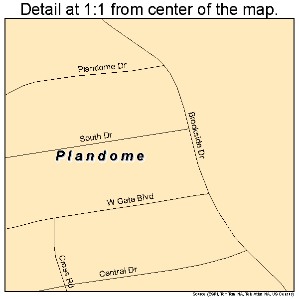 Plandome, New York road map detail