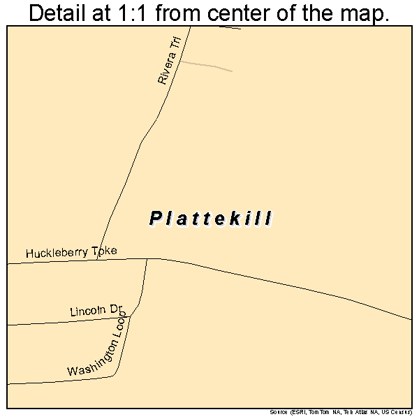 Plattekill, New York road map detail
