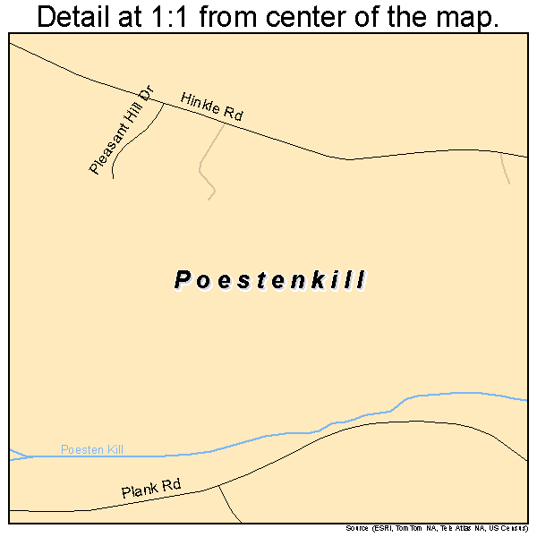 Poestenkill, New York road map detail