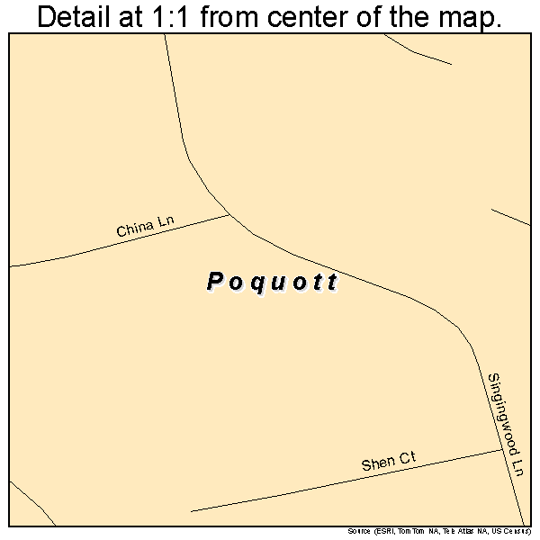 Poquott, New York road map detail