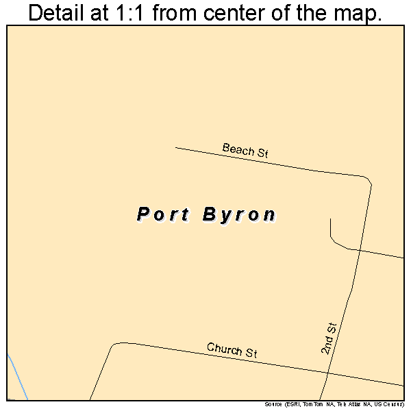 Port Byron, New York road map detail