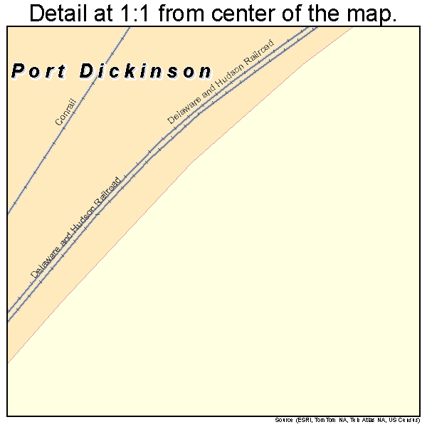 Port Dickinson, New York road map detail