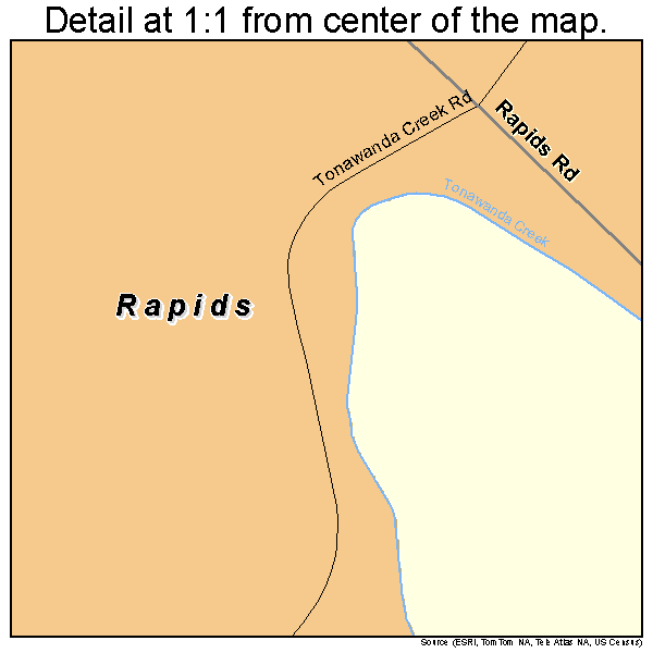 Rapids, New York road map detail