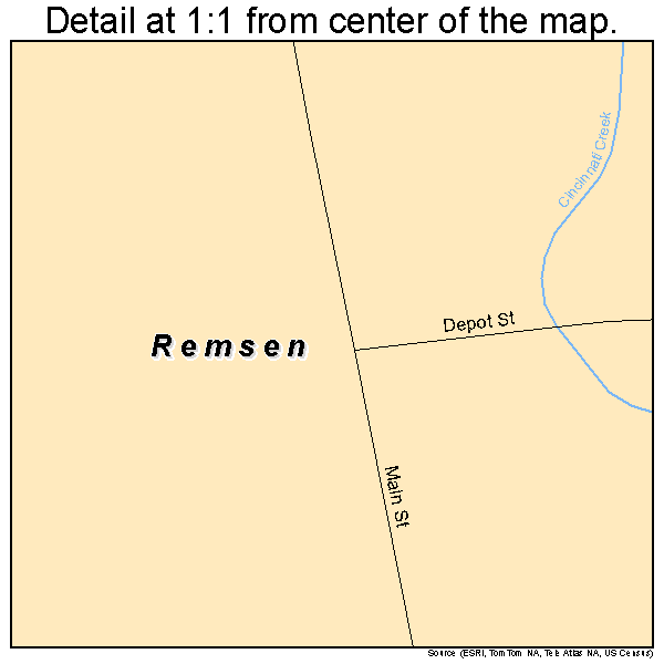 Remsen, New York road map detail