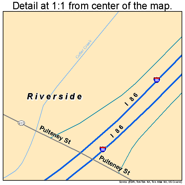 Riverside, New York road map detail