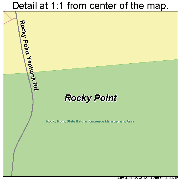 Rocky Point, New York road map detail