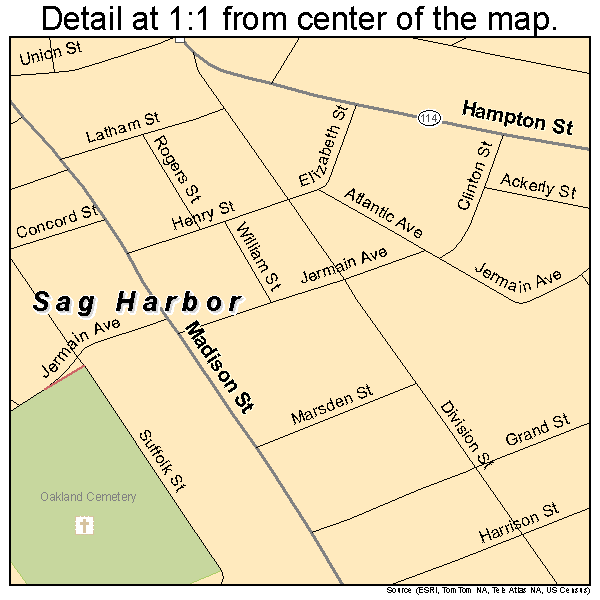 Sag Harbor New York Street Map 3664485