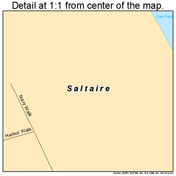 Saltaire, New York road map detail