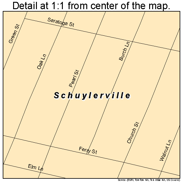 Schuylerville, New York road map detail